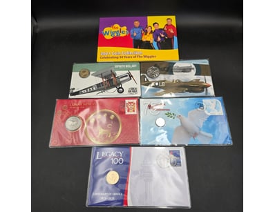 AUSTRALIAN COMMEMORATIVE NUMISMATIC POSTAL COVERS...