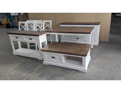 Home furniture including 6 seat dining suite, coff...