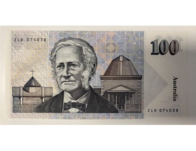 AUSTRALIAN $100 NOTE - R613L (UNC)

CV: $400

...