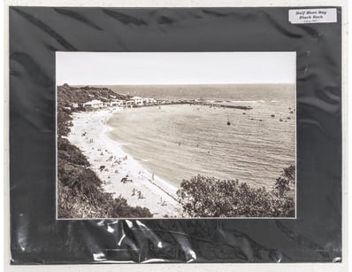 HALF MOON BAY BLACK ROCK VINTAGE PHOTOGRAPH CIRCA ...