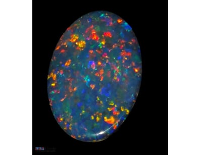 1.6 CARATS LIGHTNING RIDGE BLACK OPAL DOUBLET. NO ...