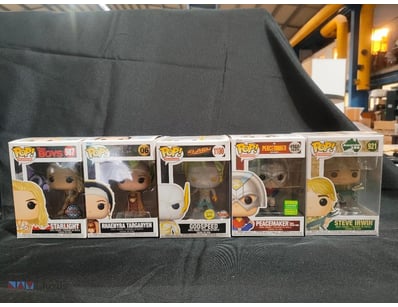 COLLECTION OF FIVE FUNKO POP VINYL FIGURES - TELEV...