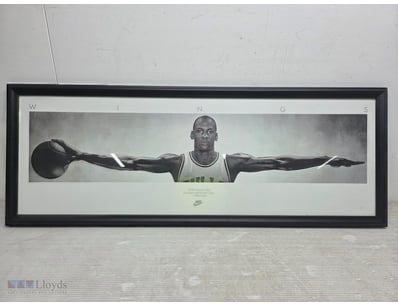 Framed black and white William Blake. The panorami...