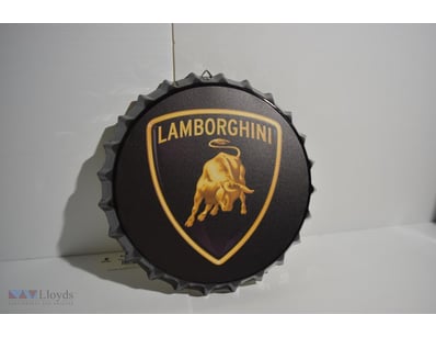 Vintage Lamborgini Style Bottle Cap Wall Hung Manc...