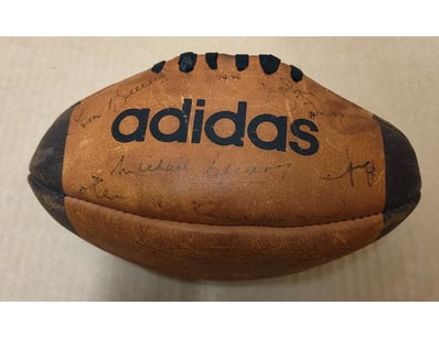 VINTAGE ADIDAS LEATHER FOOTBALL WITH SIGNATURES

V...
