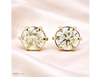 14K YELLOW GOLD, 3.22CT TDW FANCY YELLOW DIAMOND, ...