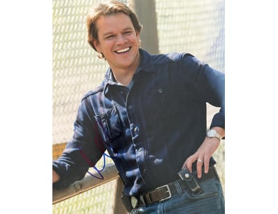 MATT DAMON SIGNED PHOTO 

Matt Damon Personally Si...