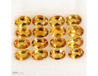NATURAL 5.20CT OVAL FACET ORANGE CITRINE LOT 16 PI...