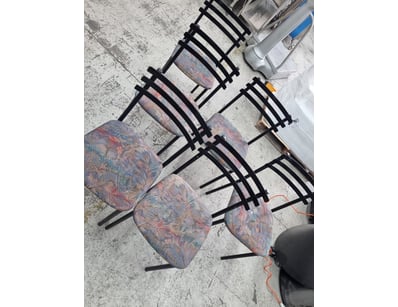 Chairs, metal type fram, fabric type cushion, colo...
