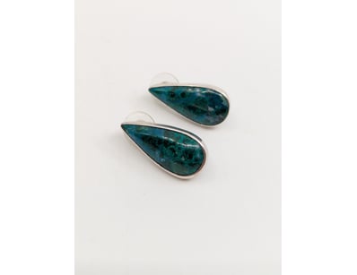 925 STERLING SILVER MALACHITE EARRINGS

Markings...