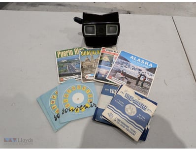 Vintage stereoscope collection featuring two View-...