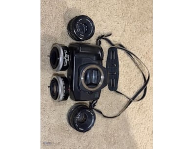 Canon Camera Eos630 With 4Lenses, Fd 50Mm 1:1.8 Li...