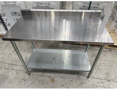 Stainless Steel Bench with Splashback, Freestandin...