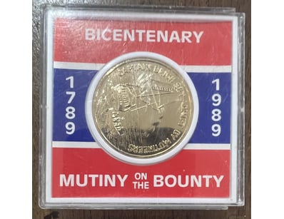 1989-BICENTENARY MUTINY ON THE BOUNTY MEDALLION IN...