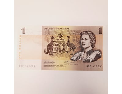AUSTRALIAN $1 BANKNOTE,  R76BI (AUNC) TEST NOTE
...