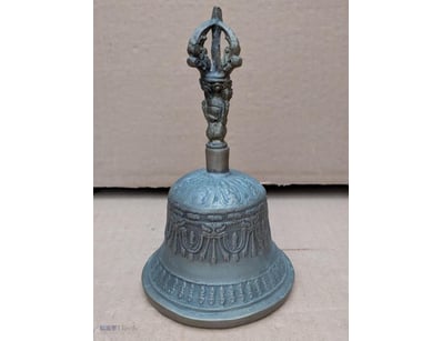 VINTAGE TIBETAN BUDDHIST TEMPLE MONK BRONZE BELL

...