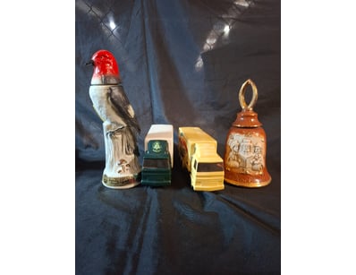 VINTAGE BEAMSTORFF CERAMIC DECANTER AND NOEL BELL ...