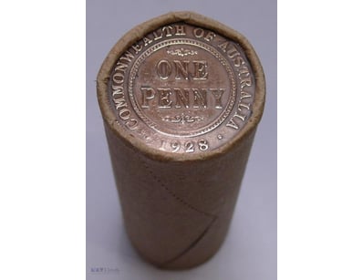 ROLL OF KGV AUSTRALIAN PENNY, UNKNOWN MIX YEARS, 1...