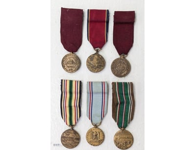 COLLECTION OF SIX GERMAN MILITARY SERVICE MEDALS W...