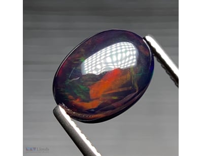 CERTIFIED 1.99CT SMOKED OPAL – DYED CABOCHON CUT, ...