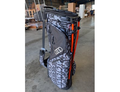 TaylorMade golf stand bag featuring a modern geome...