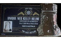 NED KELLY HELMET INGOT, RARE 2016, 999 24K SILVER