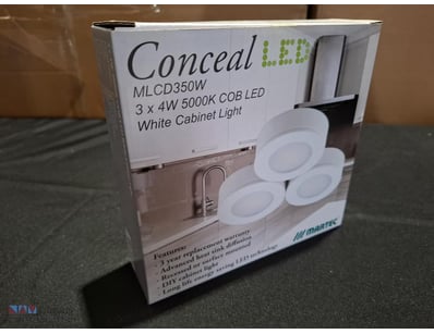 RRP $435.45 BULK LOT - 6 x Conceal white cabinet l...