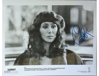 PHOTOGRAPH FEATURING CHER IN THE MOVIE SUSPECT, SI...