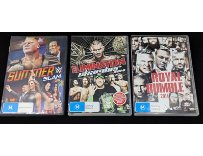 THREE WWE DVDS

Items Untested

997485+8



