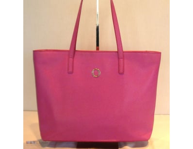 OROTON LEATHER TOTE HANDBAG WITH CLASSIC O INTERIO...