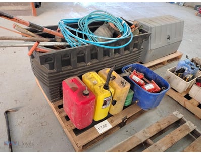 Pallet lot of used Jerry Cans and Jacks 
Manufactu...