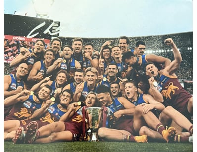 CHARLIE CAMERON SIGNED 2025 AFL PREMIERSHIP PHOTO
...