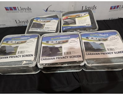 Five Supex Caravan Privacy Screens in different si...