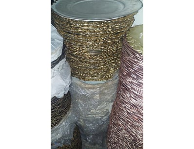 Assorted dining plates, includes gold trim and emb...