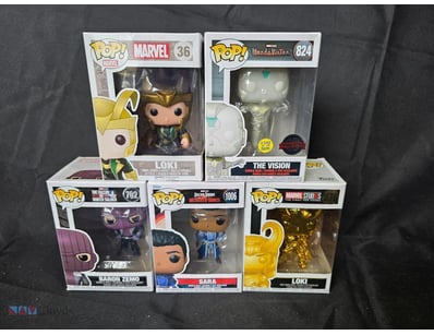 MARVEL FUNKO POP COLLECTION - FIVE FIGURES (LOKI, ...