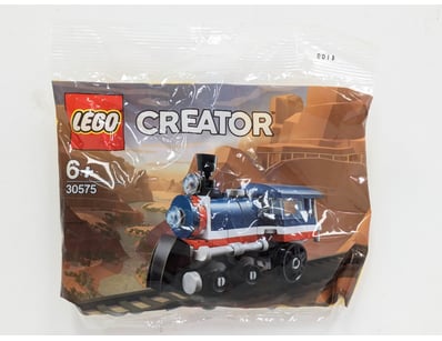 LEGO Creator set 30575 featuring a vintage steam l...