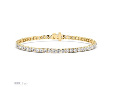 2.02 CARATS YELLOW GOLD LAB GROWN DIAMOND TENNIS B...