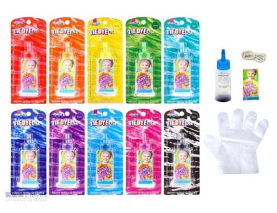 Carton of 30 x Tie Dye Kits, 10 colours, 3 of each...