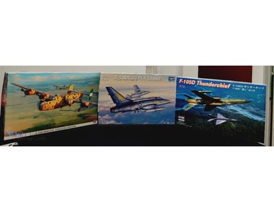 VINTAGE AIRCRAFT MODEL KIT COLLECTION - THREE BOXE...