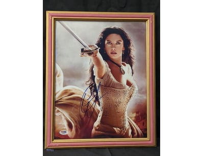 THIS IMAGE FEATURES A SIGNED POSTER OF CATHERINE Z...