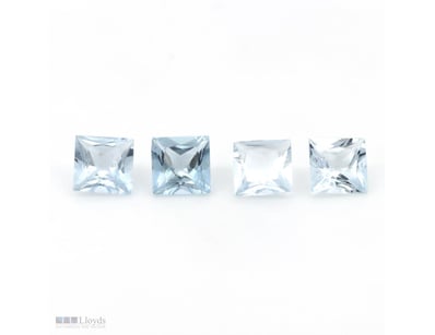 3.51CT TSW X 4, NATURAL BERYL AQUAMARINE     

Pea...