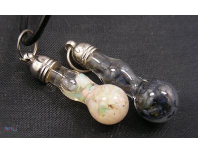 NATURAL AUSTRALIAN OPAL & SAPPHIRE PENDANTS       ...