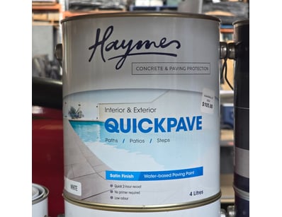 Haymes paint, interior and exterior, quickpave sat...