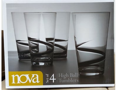 RRP: $180 BOX LOT-QTY 6 x  Nova Webb High Ball Tum...