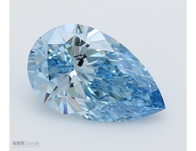 3.19 CARAT PEAR SHAPE DIAMOND FANCY VIVID BLUE /VS...
