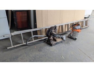 Tools, including Lofty extension ladder, Vax wet/d...