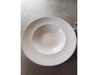 Bowls, white finish, diameter 30.5cm.

SOLD AS LOT...
