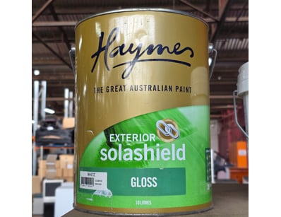 Haymes paint, exterior solashield, gloss, white, 1...
