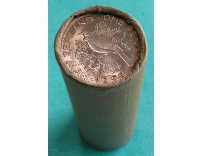 ROLL OF 1958 QEII, NEW ZEALAND PENNY  

(50X Circu...