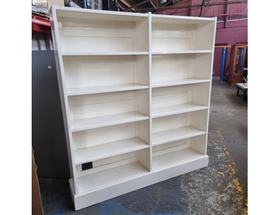Bookshelf, large timber book shelf with multiple s...